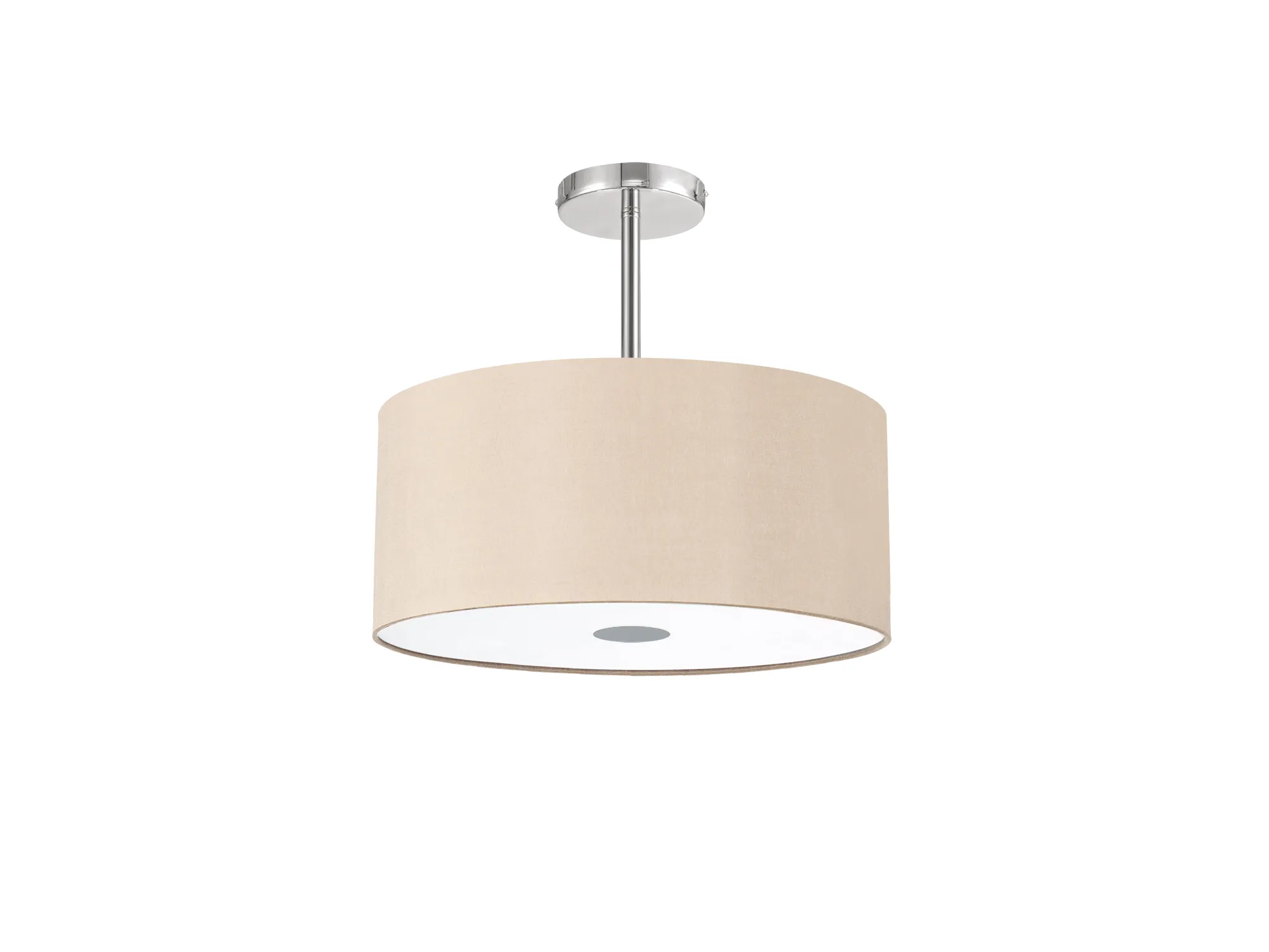 Baymont 40cm Semi Flush 5 Light Polished Chrome, Antique Gold/Ruby, Frosted Diffuser DK0458  Deco Baymont CH AG